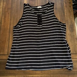 Maurice’s 24/7 Black/White Stripe Top